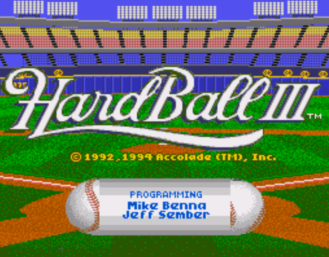 Hard Ball 3 Title Screen